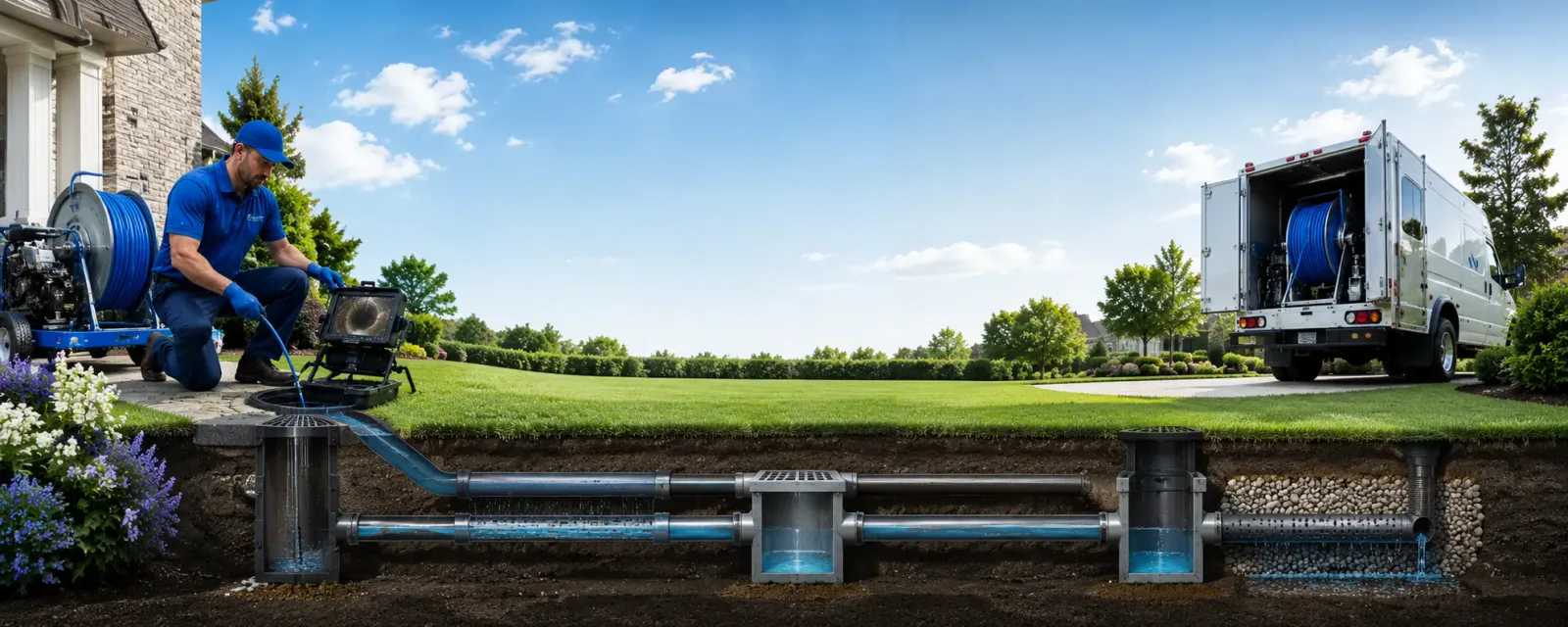 Outdoor drain cleaning information for West, TX